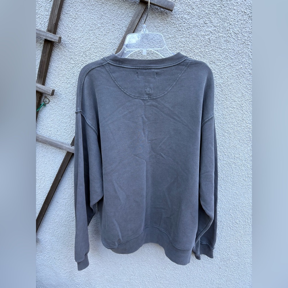 Anine Bing Ramona Street Graphic Sweatshirt Grey - Picture 8 of 10